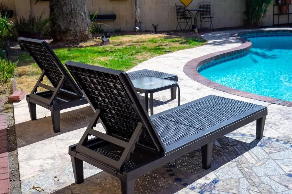 度假居 拉斯维加斯Pool House Near Chinatown Vegas Wifl-Sleeps 9别墅